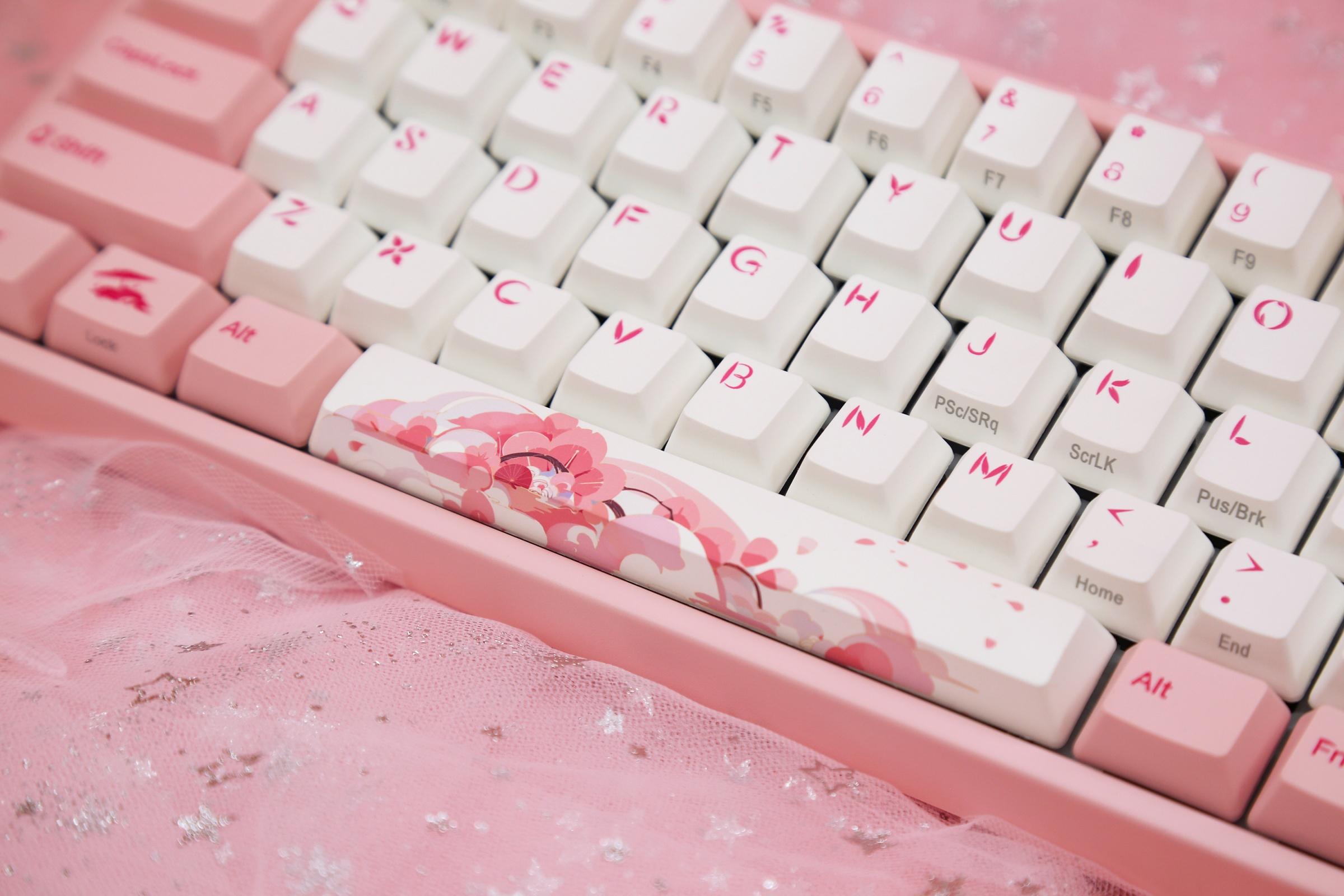 Геймърскa клавиатура Ducky x Varmilo Miya Sakura V2 65% Cherry MX Silent Red