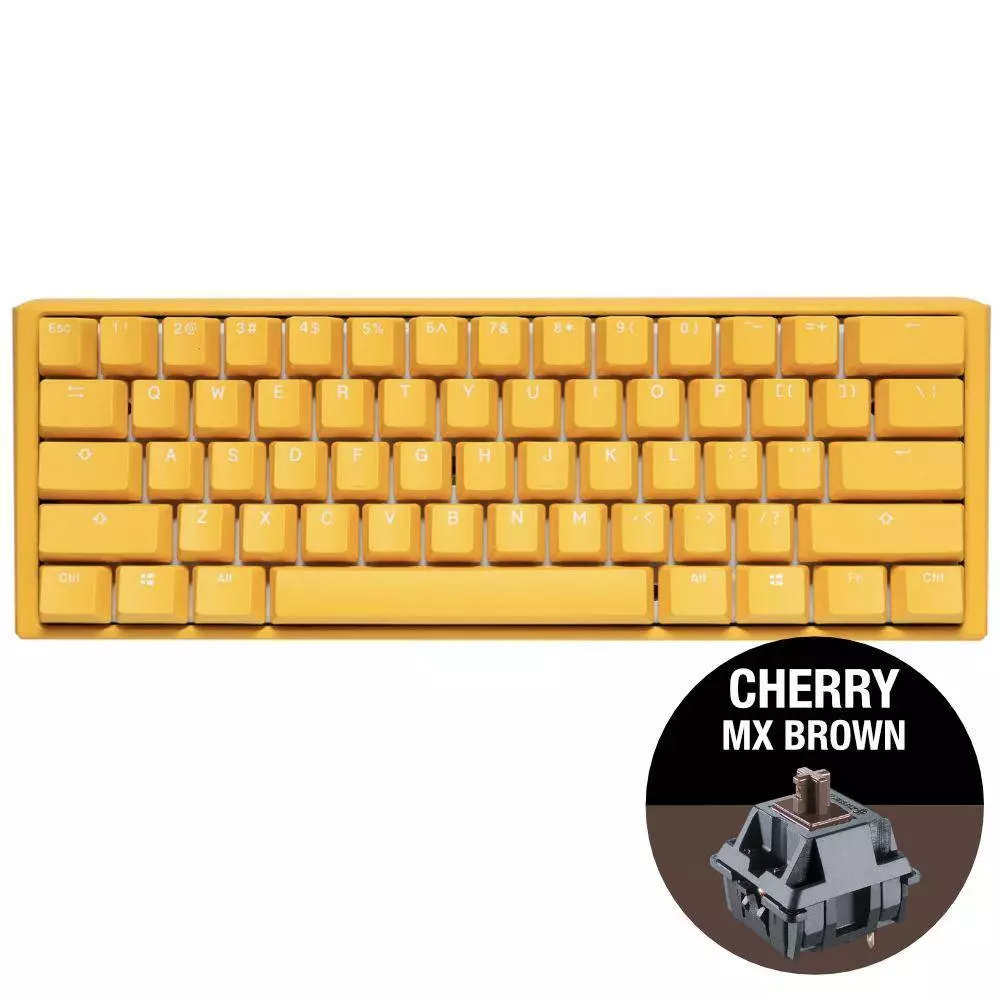 Геймърскa клавиатура Ducky One 3 Yellow Mini 60% Cherry MX Brown