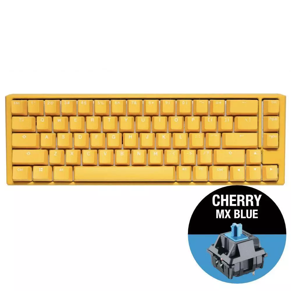 Геймърскa клавиатура Ducky One 3 Yellow SF 65% Cherry MX Blue