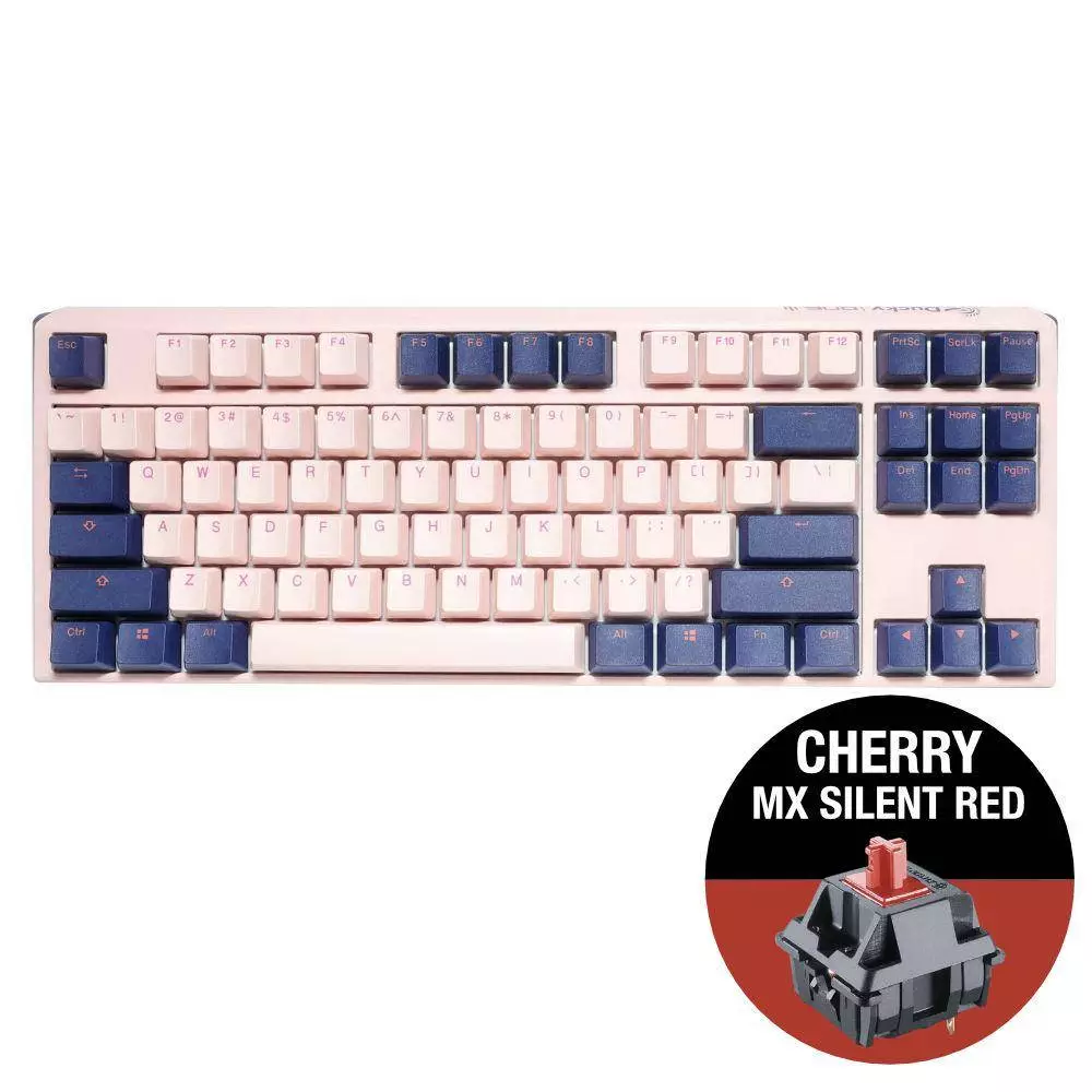 Геймърскa клавиатура Ducky One 3 Fuji TKL Cherry MX Silent Red