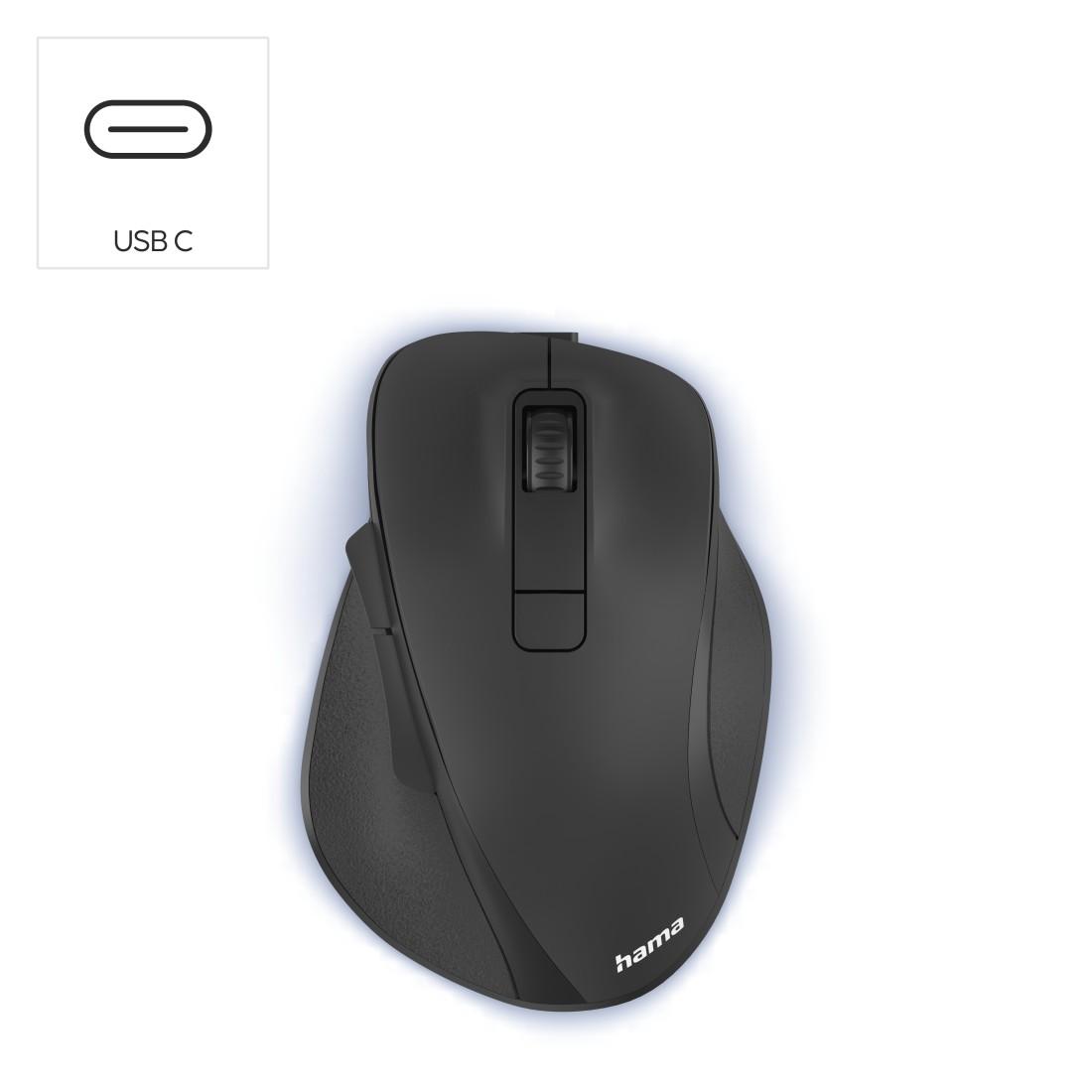 Безжична оптична мишка HAMA  MW-500, черна, 6 бут.,800/1200/1600 dpi, безшумна