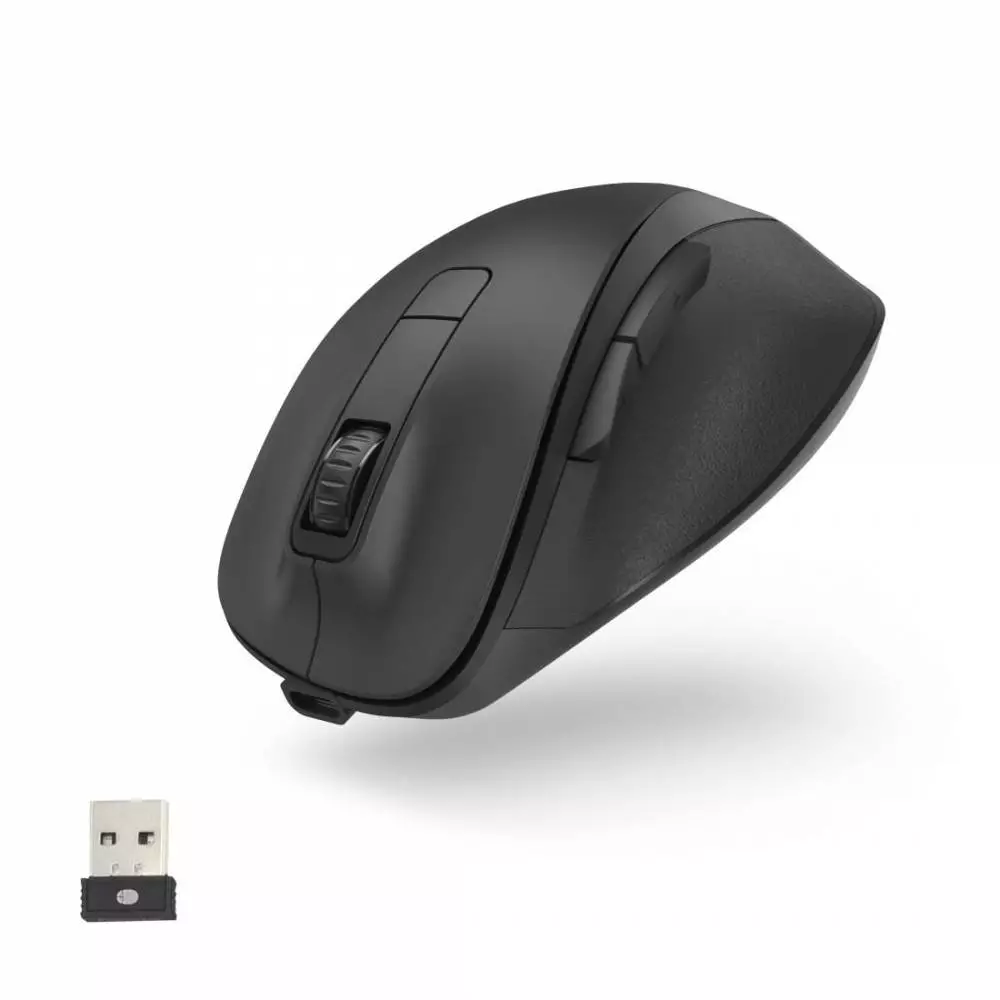 Безжична оптична мишка HAMA MW-500, черна, 6 бут.,800/1200/1600 dpi, безшумна