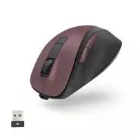 Безжична оптична мишка HAMA MW-500 Recharge , бордо, 6 бут.,800/1200/1600 dpi, безшумна