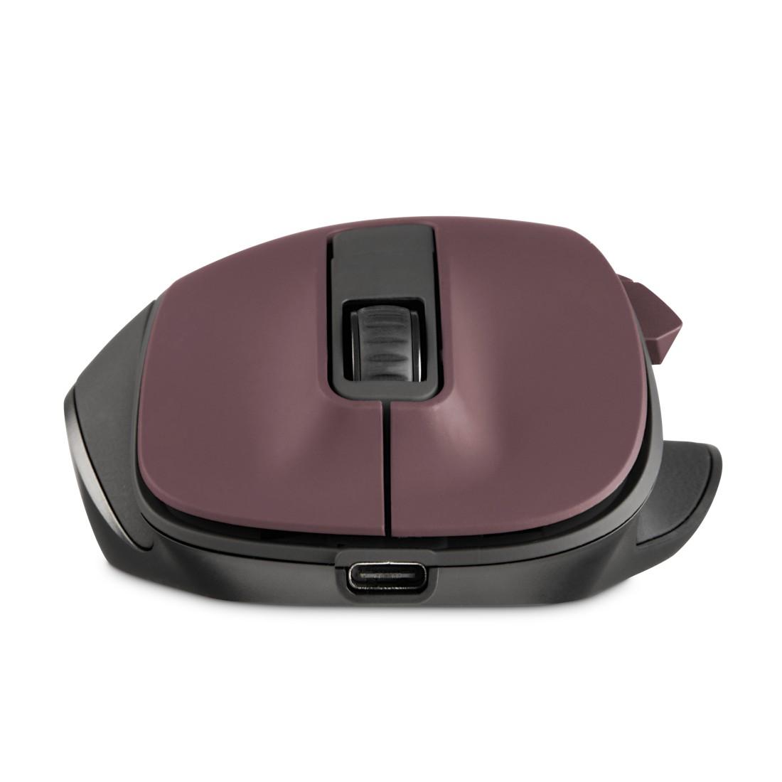 Безжична оптична мишка HAMA MW-500 Recharge , бордо, 6 бут.,800/1200/1600 dpi, безшумна