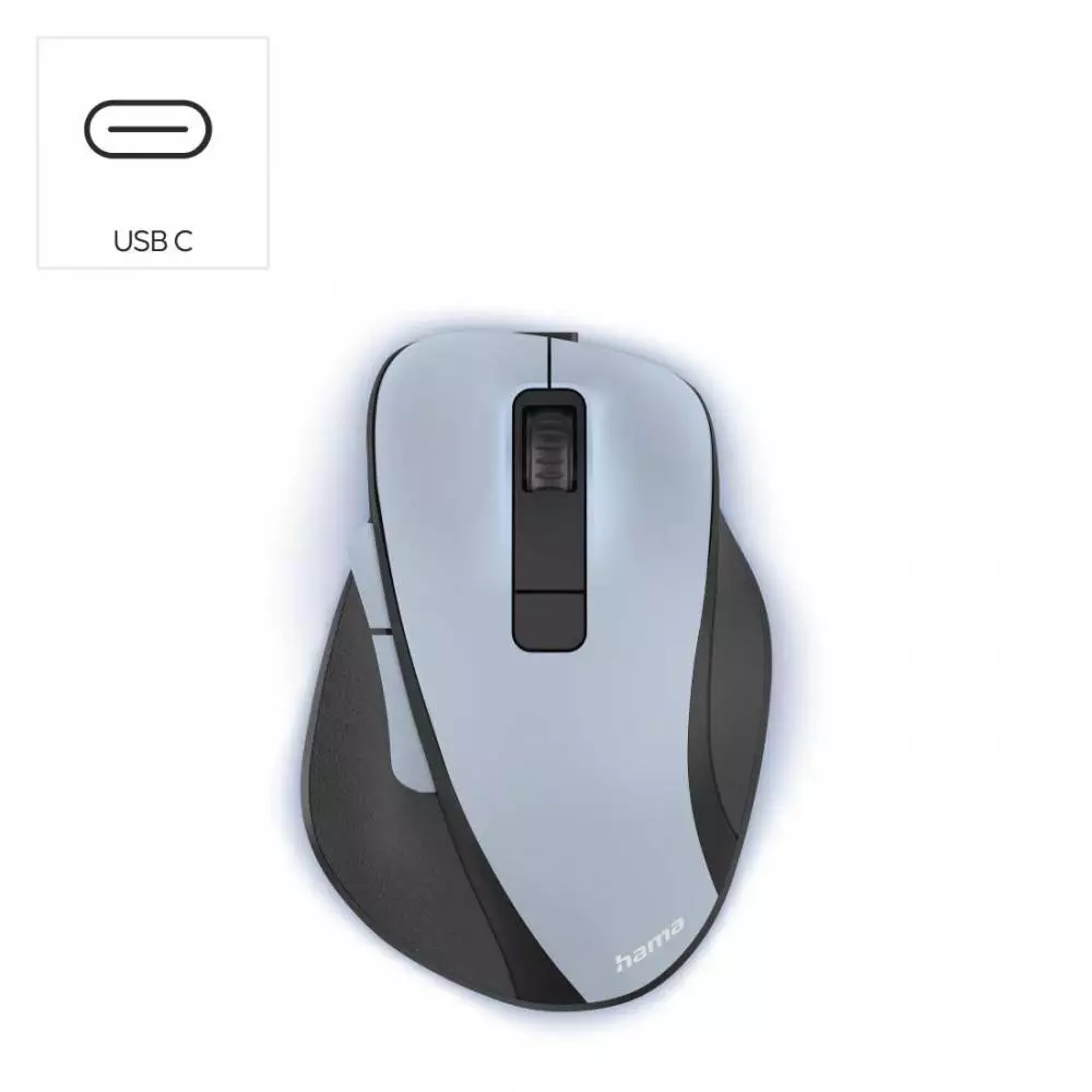 Безжична оптична мишка HAMA MW-500 Recharge, светло синьо, 6 бут.,800/1200/1600 dpi, безшумна