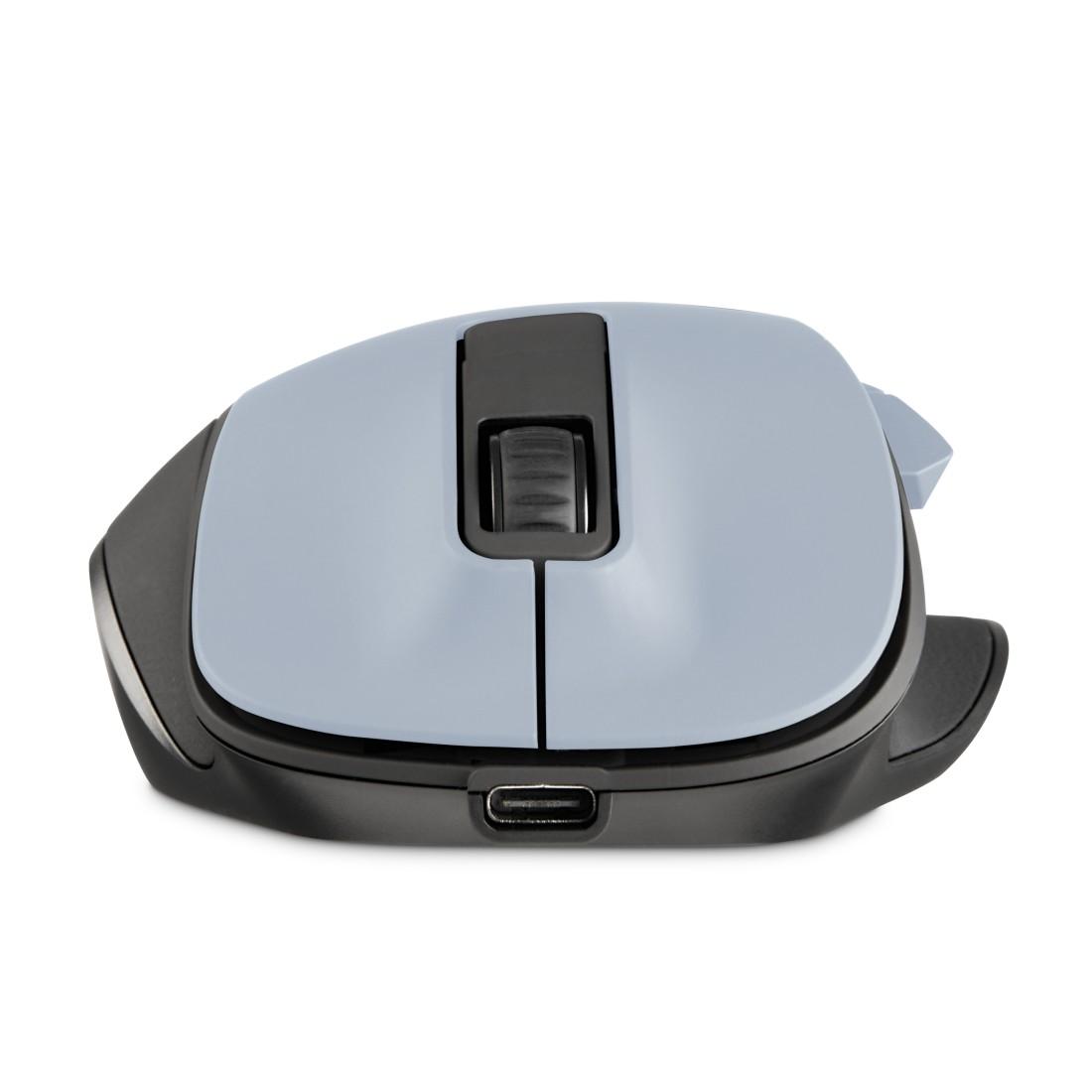 Безжична оптична мишка HAMA MW-500 Recharge, светло синьо, 6 бут.,800/1200/1600 dpi, безшумна