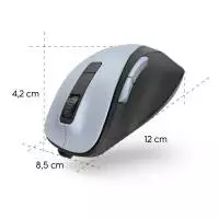 Безжична оптична мишка HAMA MW-500 Recharge, светло синьо, 6 бут.,800/1200/1600 dpi, безшумна