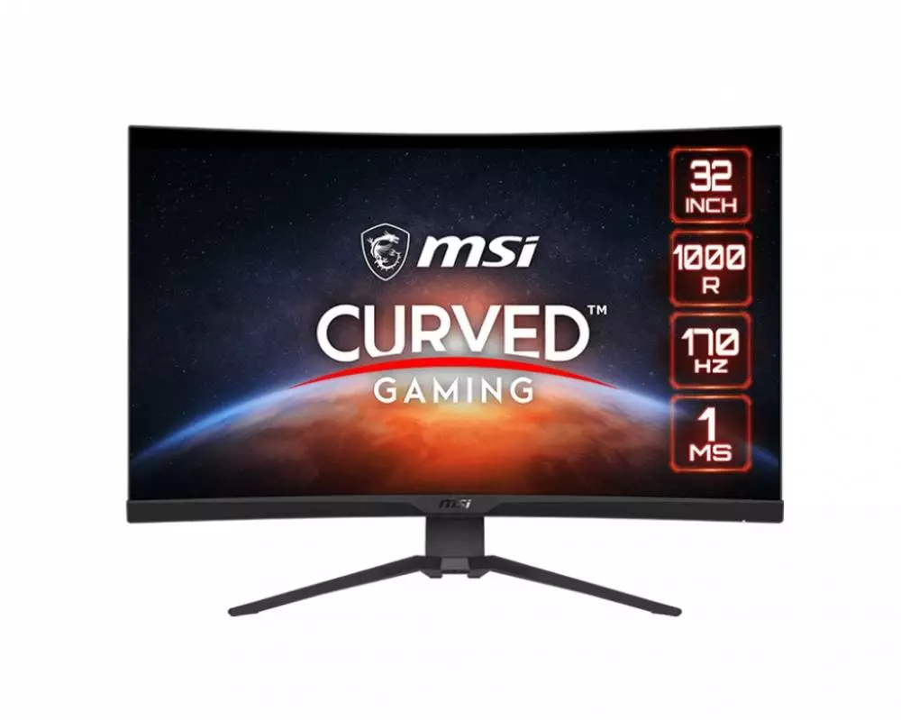 Монитор MSI G322CQP, 31.5", VA Curved, WQHD 2560x1440, 170Hz, 1ms, AMD FreeSync Premium, DP, HDMI