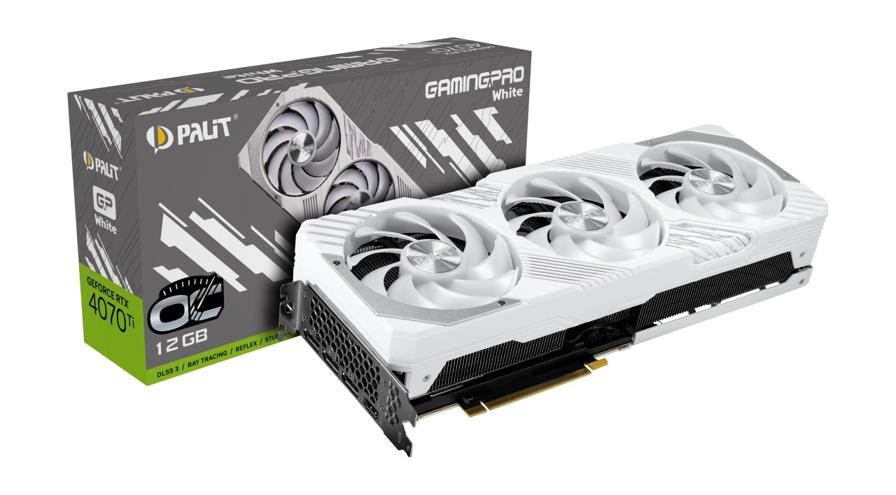 Видео карта Palit GeForce RTX 4070 Ti GamingPro White OC 12GB GDDR6 
