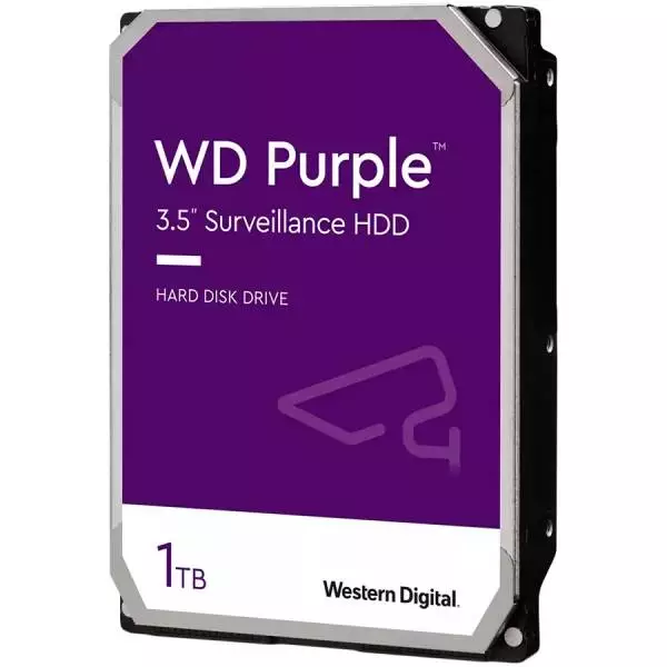 Твърд диск WD Purple AV 1TB, 64MB Cache, 5400rpm, SATA 6Gb/s - WD11PURZ