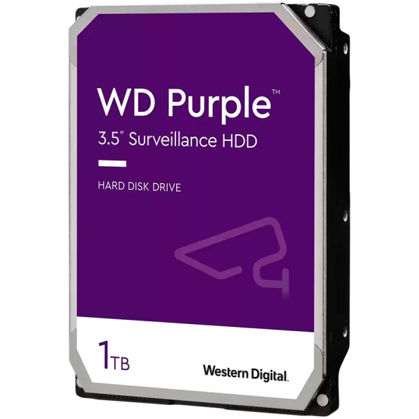 Твърд диск WD Purple AV 1TB, 64MB Cache, 5400rpm, SATA 6Gb/s - WD11PURZ