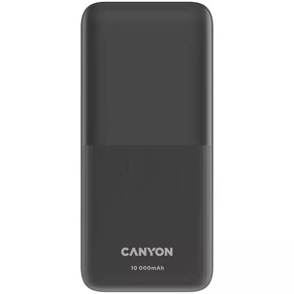 Външна батерия CANYON PB-1010, Power bank 10000mAh Li-pol battery, USB Type-C, Micro USB - CNE-CPB1010B 