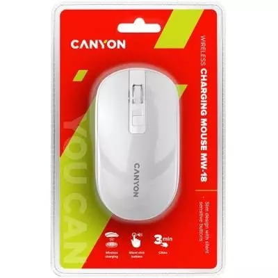 Мишка Canyon MW-18, 2.4GHz Wireless Rechargeable Mouse Pixart sensor - CNS-CMSW18PW_EU