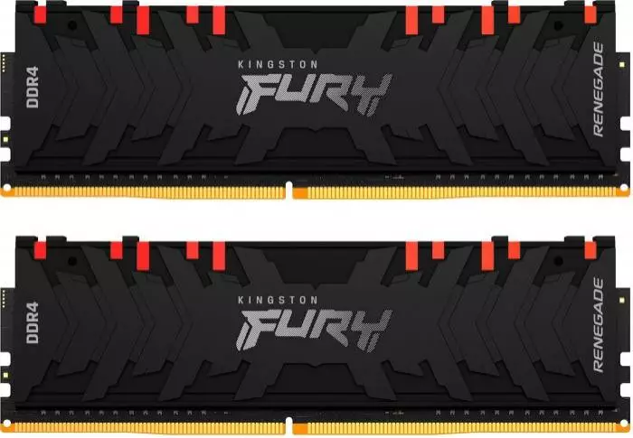Памет Kingston FURY Renegade Black RGB 64GB (2x32GB) DDR4 3600MHz CL18 - KF436C18RBAK2/64