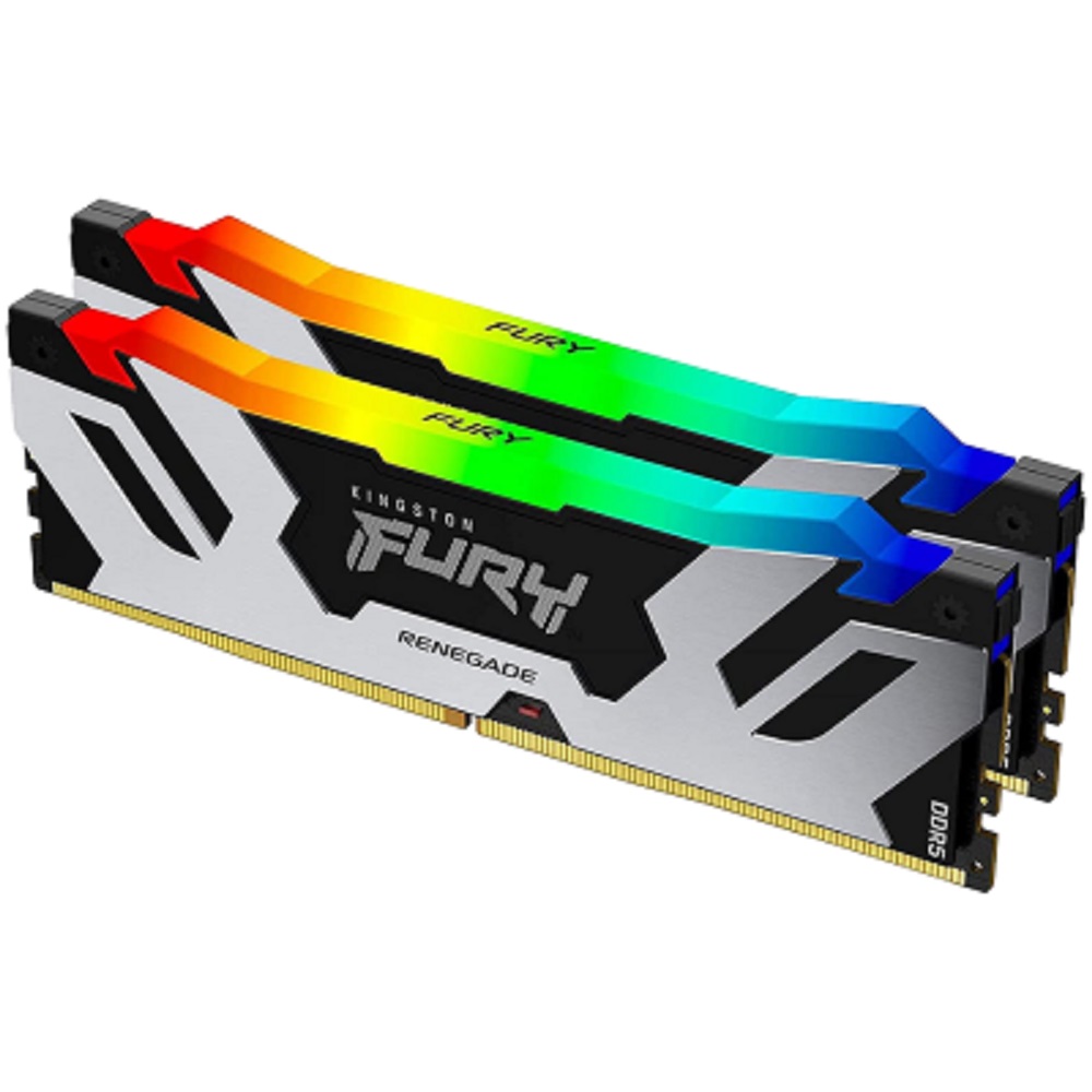 Памет Kingston FURY Renegade Black RGB 32GB (2x16GB) DDR5 6400MHz CL32 - KF564C32RSAK2-32
