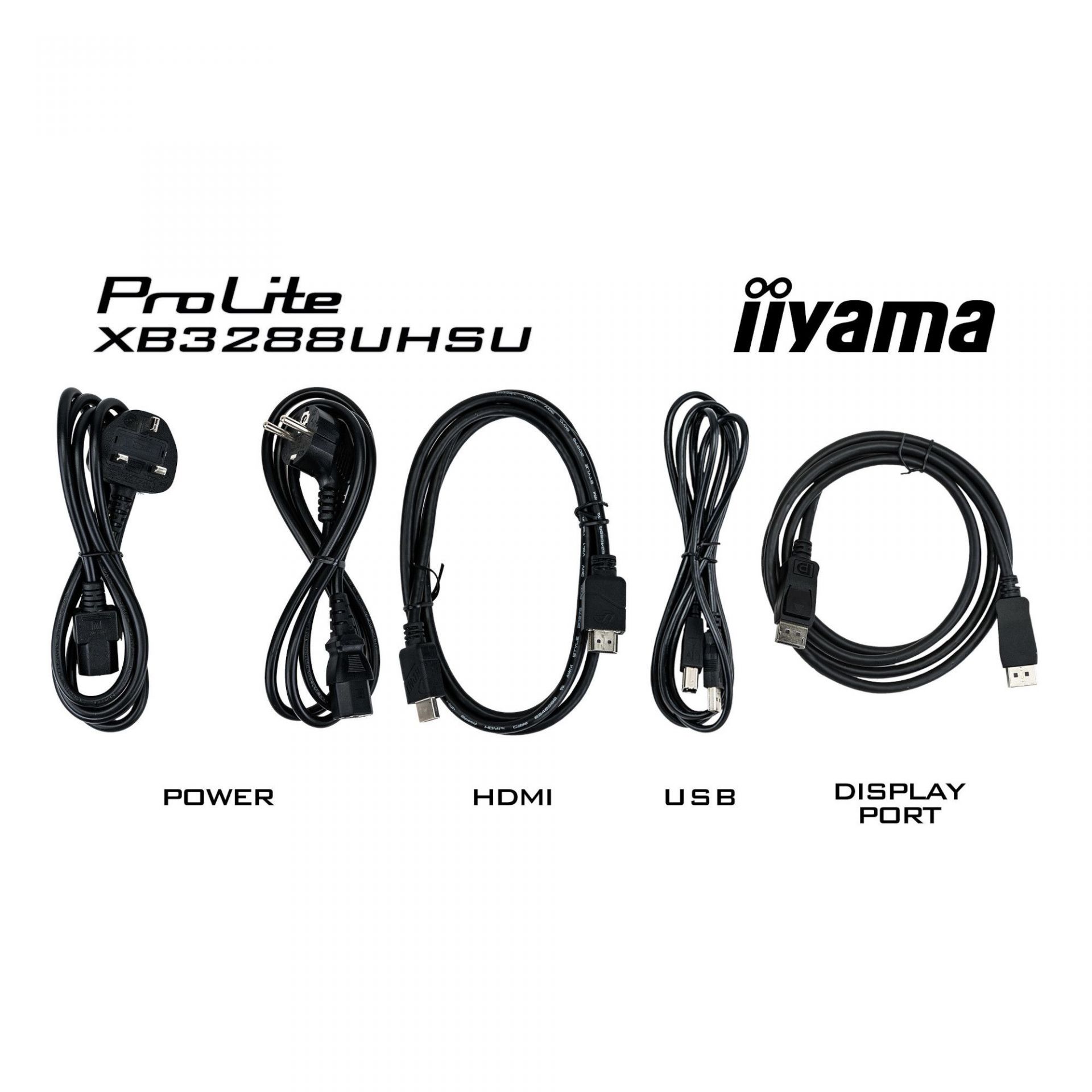 Монитор IIYAMA XB3288UHSU-B5, 31.5", VA, 4K UHD 3840x2160, 60Hz, 3ms, AMD FreeSync, HDMI, DP