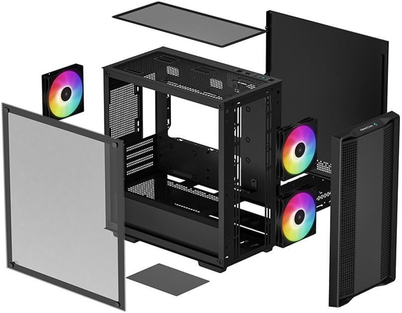 Кутия DeepCool CC360 ARGB Black Mid-Tower ATX Case