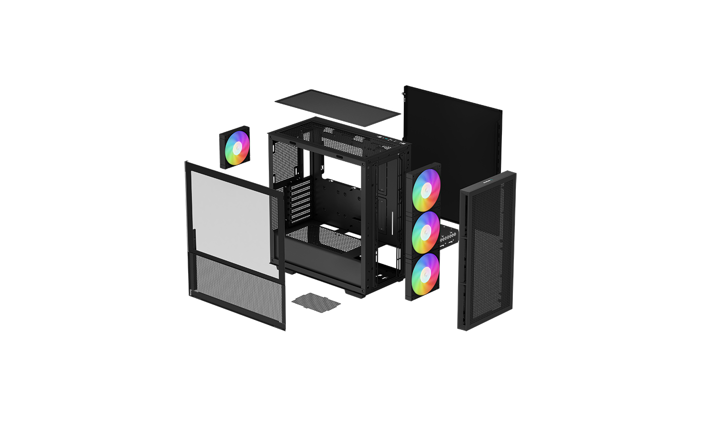 Кутия DeepCool CH560 ARGB Black Mid-Tower Case