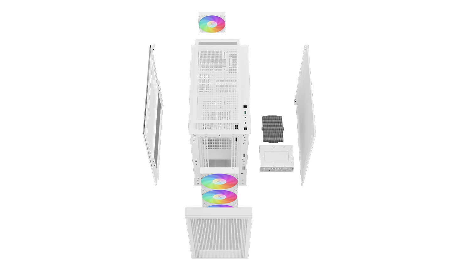 Кутия DeepCool CH560 ARGB White Mid-Tower Case