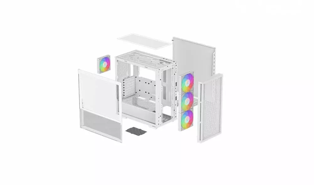 Кутия DeepCool CH560 ARGB White Mid-Tower Case