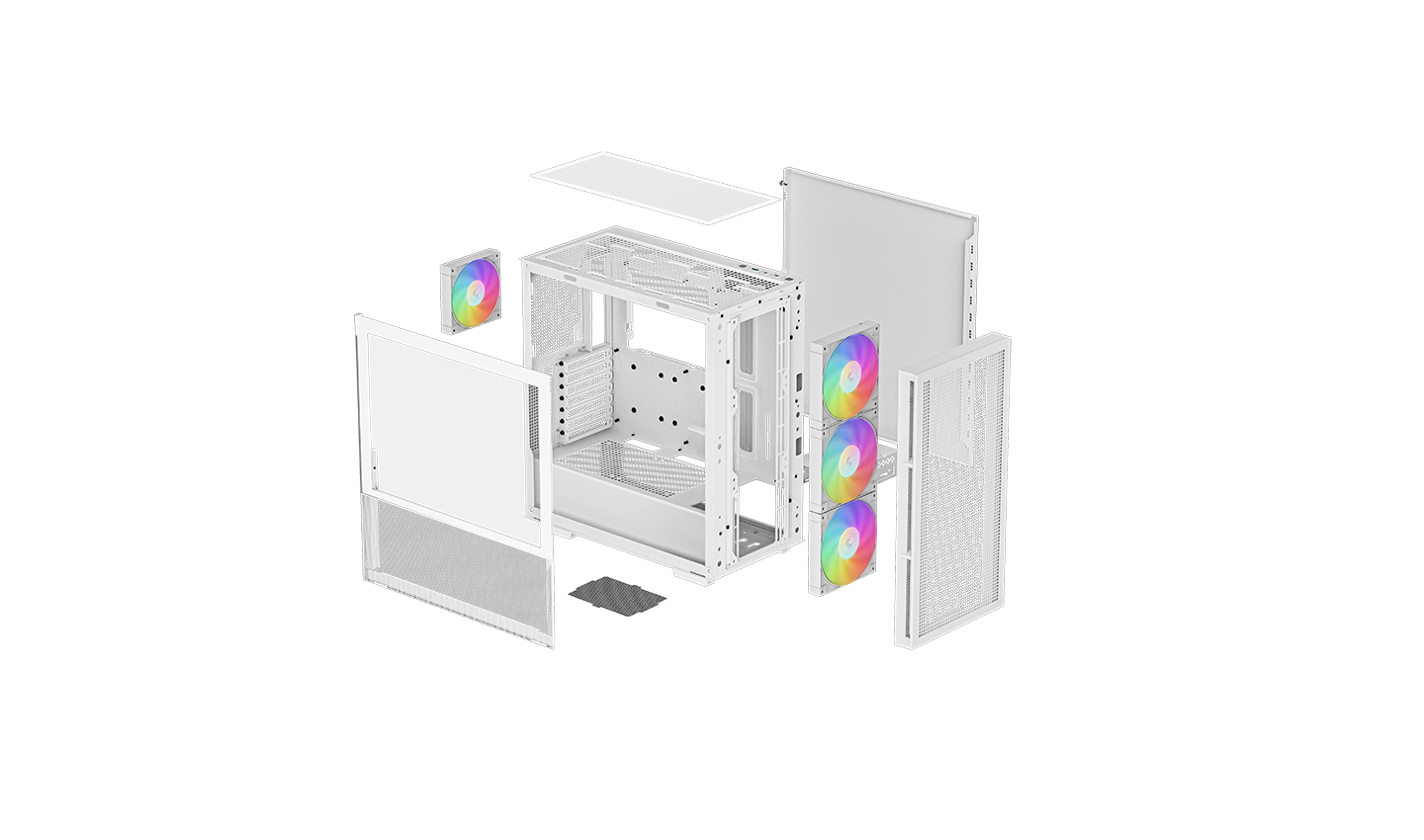 Кутия DeepCool CH560 ARGB White Mid-Tower Case