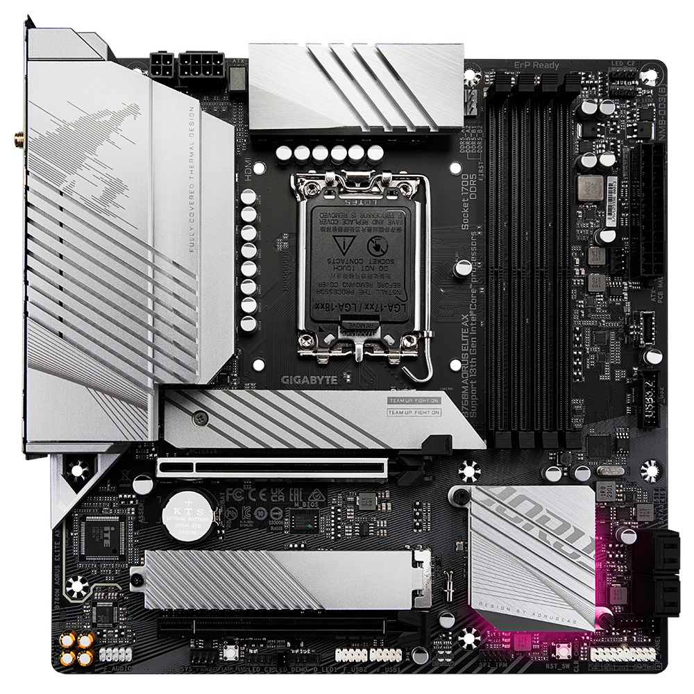 Дънна платка Gigabyte B760M AORUS ELITE AX Wi-Fi 6E LGA1700 DDR5