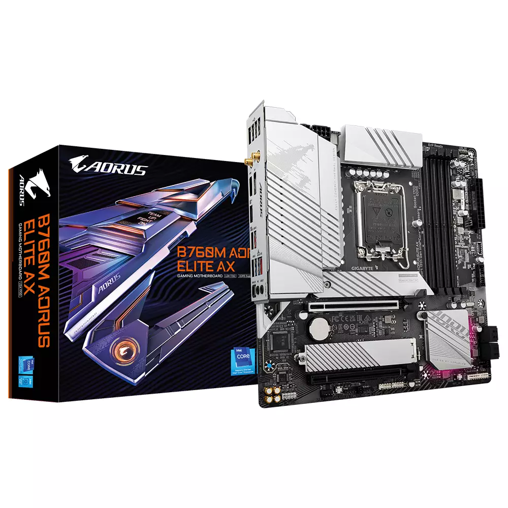 Дънна платка Gigabyte B760M AORUS ELITE AX Wi-Fi 6E LGA1700 DDR5