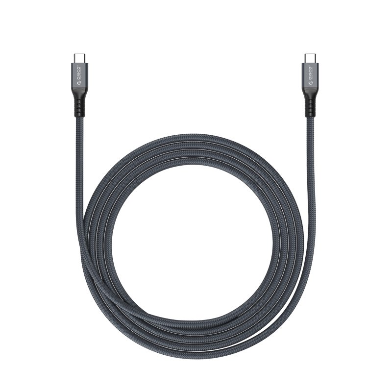 Orico кабел Cable Thunderbolt 4 / USB4 - Type-C to Type-C 40Gbps PD100W 0.8m Grey - TBZ4-08-GY