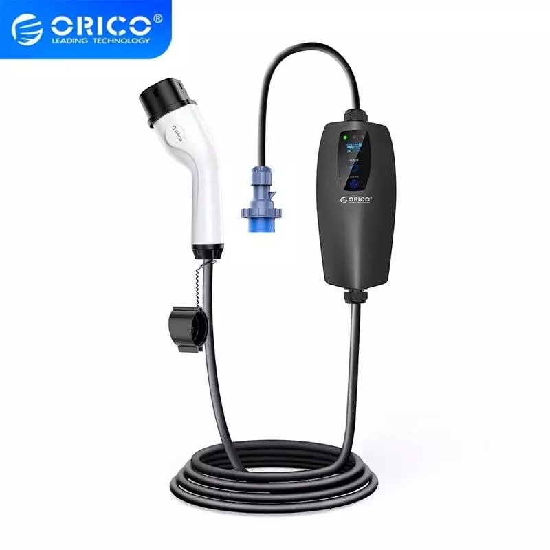 Orico Зарядна станция за електромобил EV-CHARGER 32A 1-phase Type-2 EU port, 10m cable - AUG432-EU-05-BK