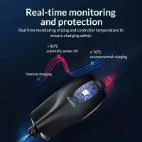 Orico Зарядна станция за електромобил EV-CHARGER 32A 1-phase Type-2 EU port, 10m cable - AUG432-EU-05-BK