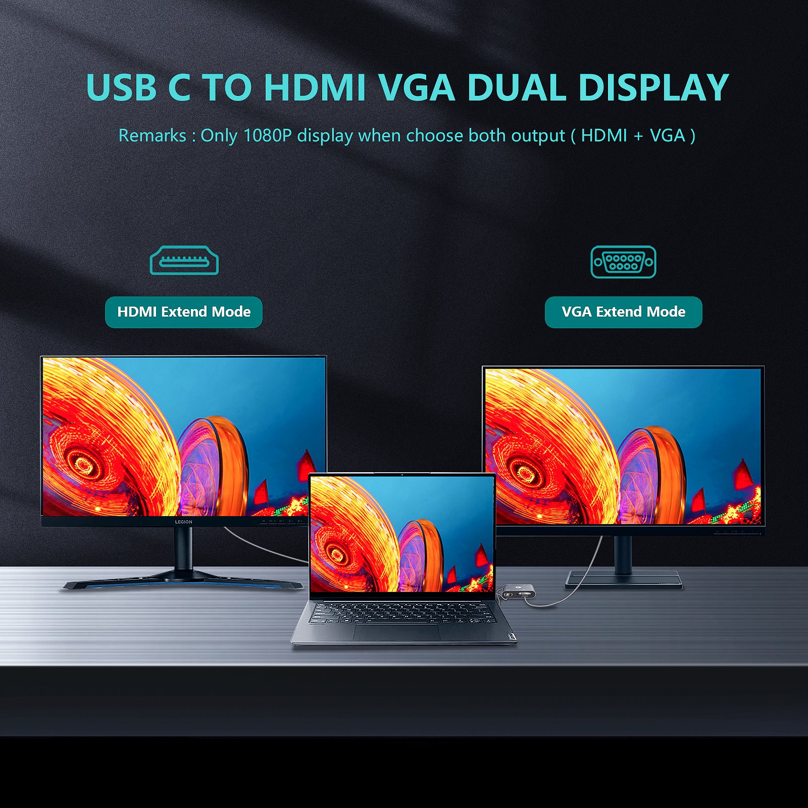 VCom докинг станция Docking Station Type-C Power Distribution 3.0 100W - HDMI, Type-C x 1, USB3.0 - CU4511