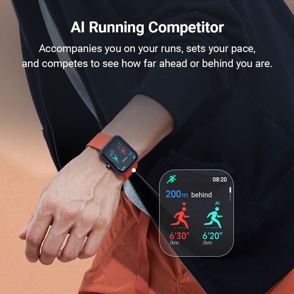 Maimo смарт часовник Smartwatch - Maimo Watch Black - SPO2, HeartRate, Amazon Alexa