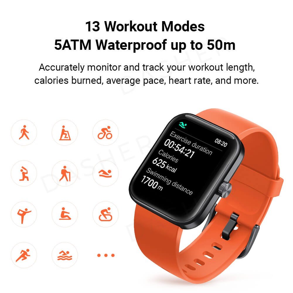Maimo смарт часовник Smartwatch - Maimo Watch Black - SPO2, HeartRate, Amazon Alexa