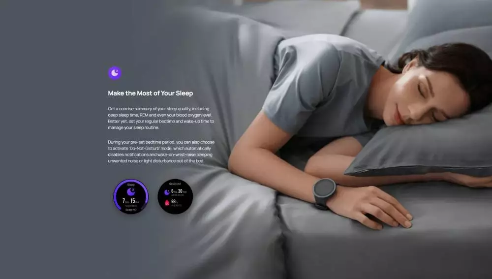 Maimo смарт часовник Smartwatch - Maimo Watch R GPS - Black, SPO2, HeartRate