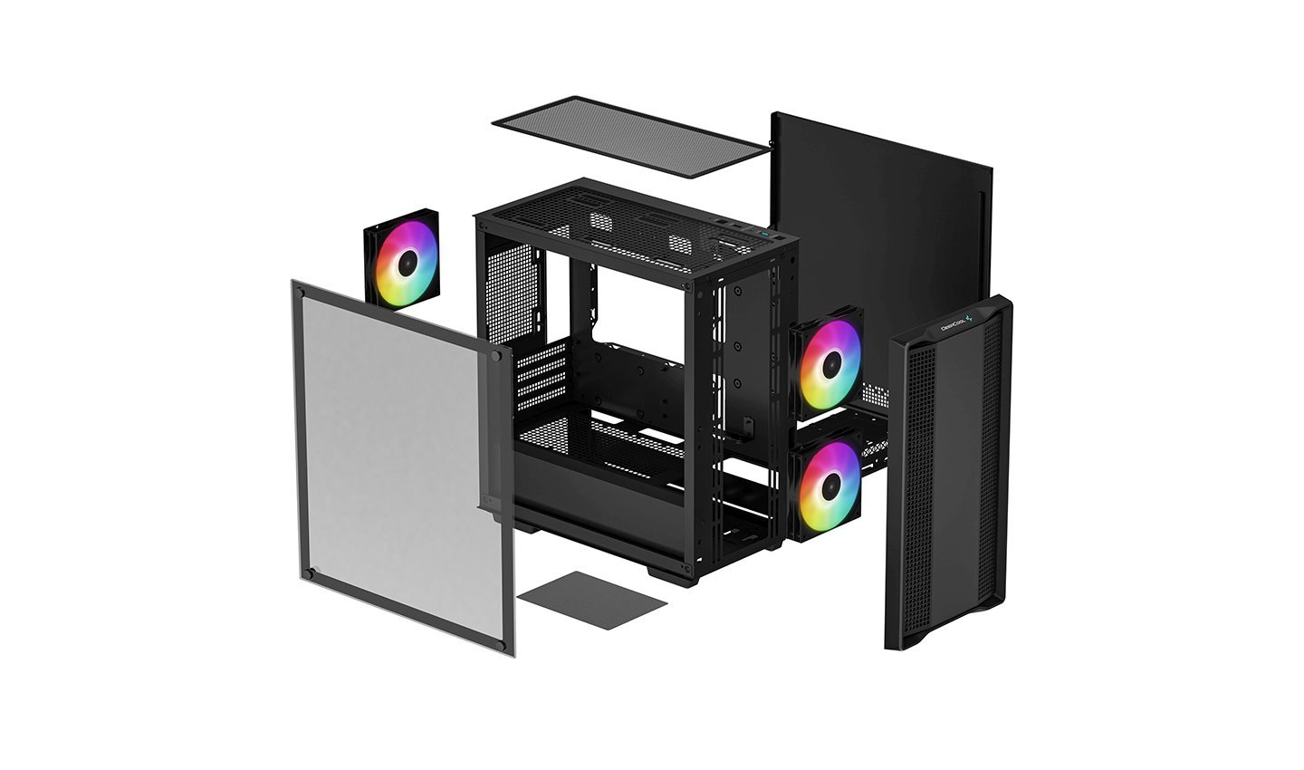 Boîtier DeepCool CC360 ARGB mATX Case Noir