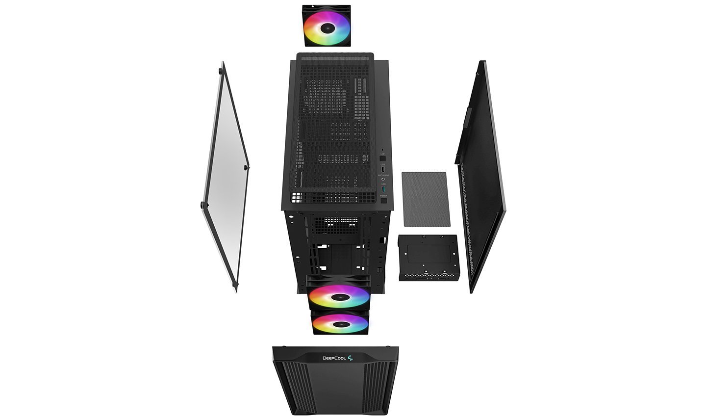 Boîtier DeepCool CC360 ARGB mATX Case Noir