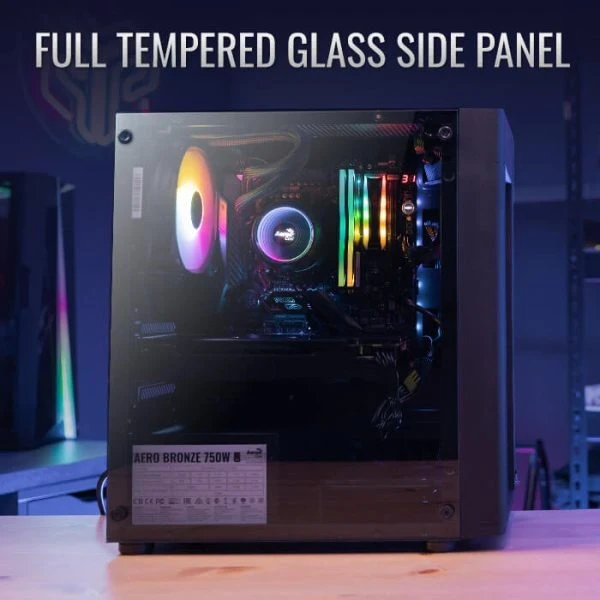 Кутия AeroCool Hexform-G-BK-v2 Case mATX 3 fans included