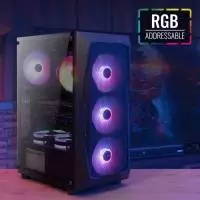 Кутия AeroCool Falcon-G-BK-v2 ARGB ATX Case