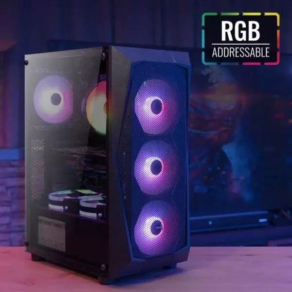 Кутия AeroCool Falcon-G-BK-v2 ARGB ATX Case