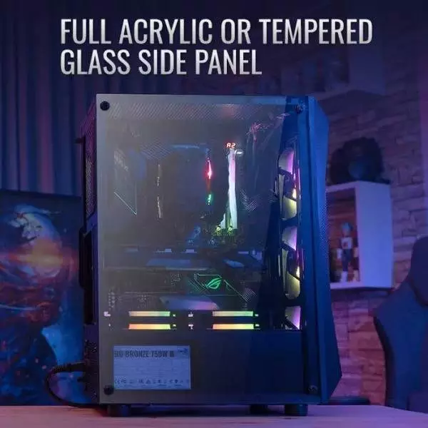 Кутия AeroCool Falcon-G-BK-v2 ARGB ATX Case