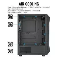 Кутия AeroCool Falcon-G-BK-v2 ARGB ATX Case
