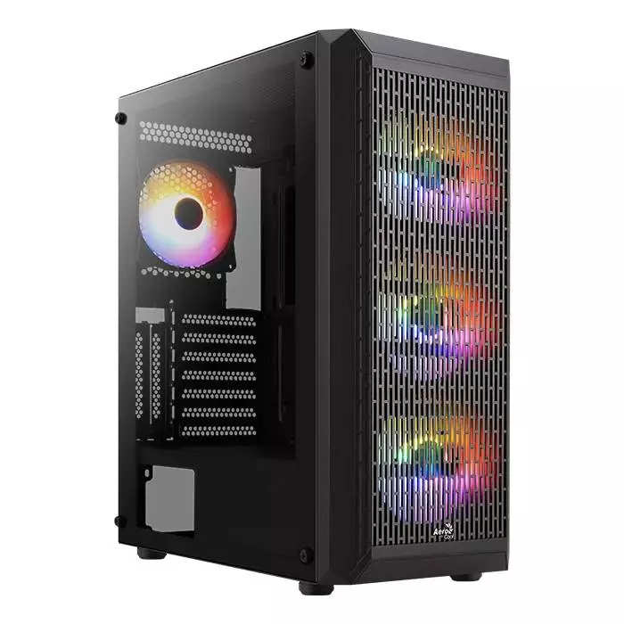 Кутия AeroCool Beam-G-BK-v2 TG ATX Case 4 fans included