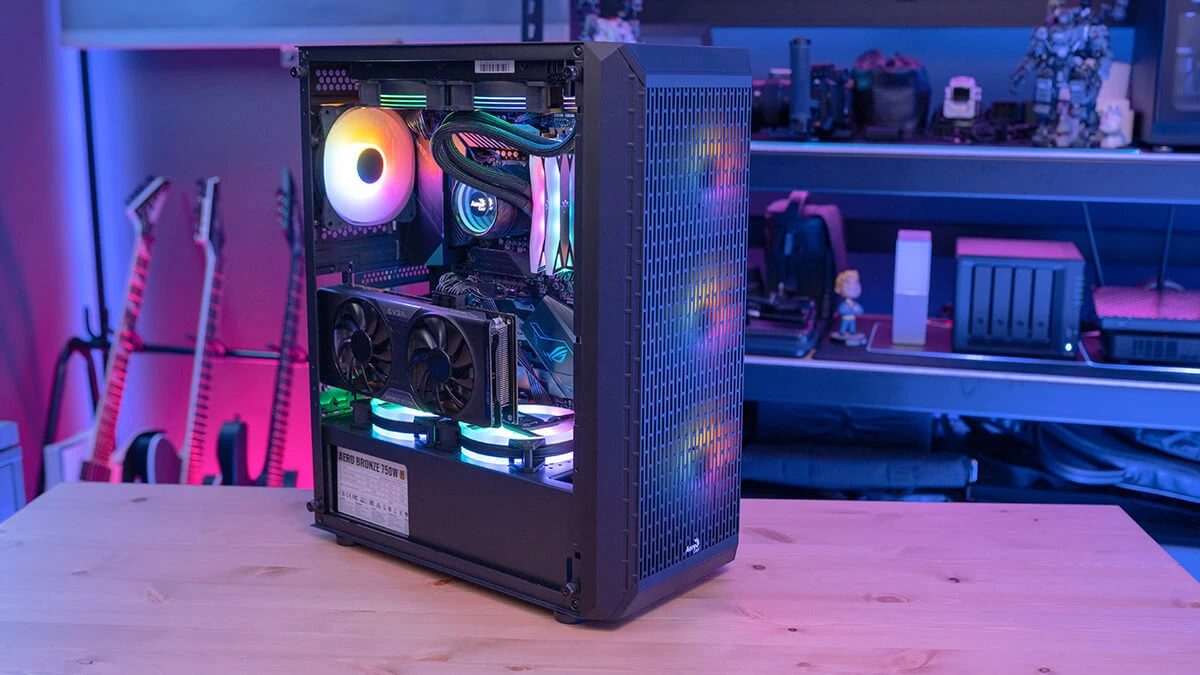 Кутия AeroCool Beam-G-BK-v2 TG ATX Case 4 fans included