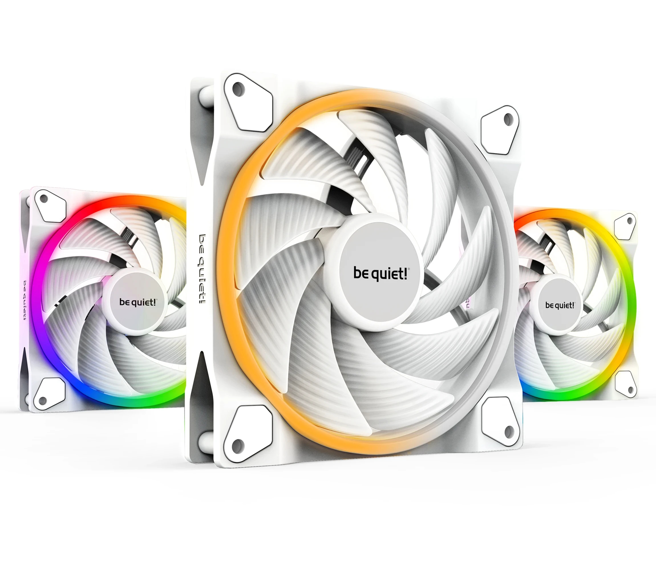 Ventilateurs be quiet! LIGHT WINGS White 140mm PWM High-Speed Triple-Pack Fan 3-in-1 - BL103