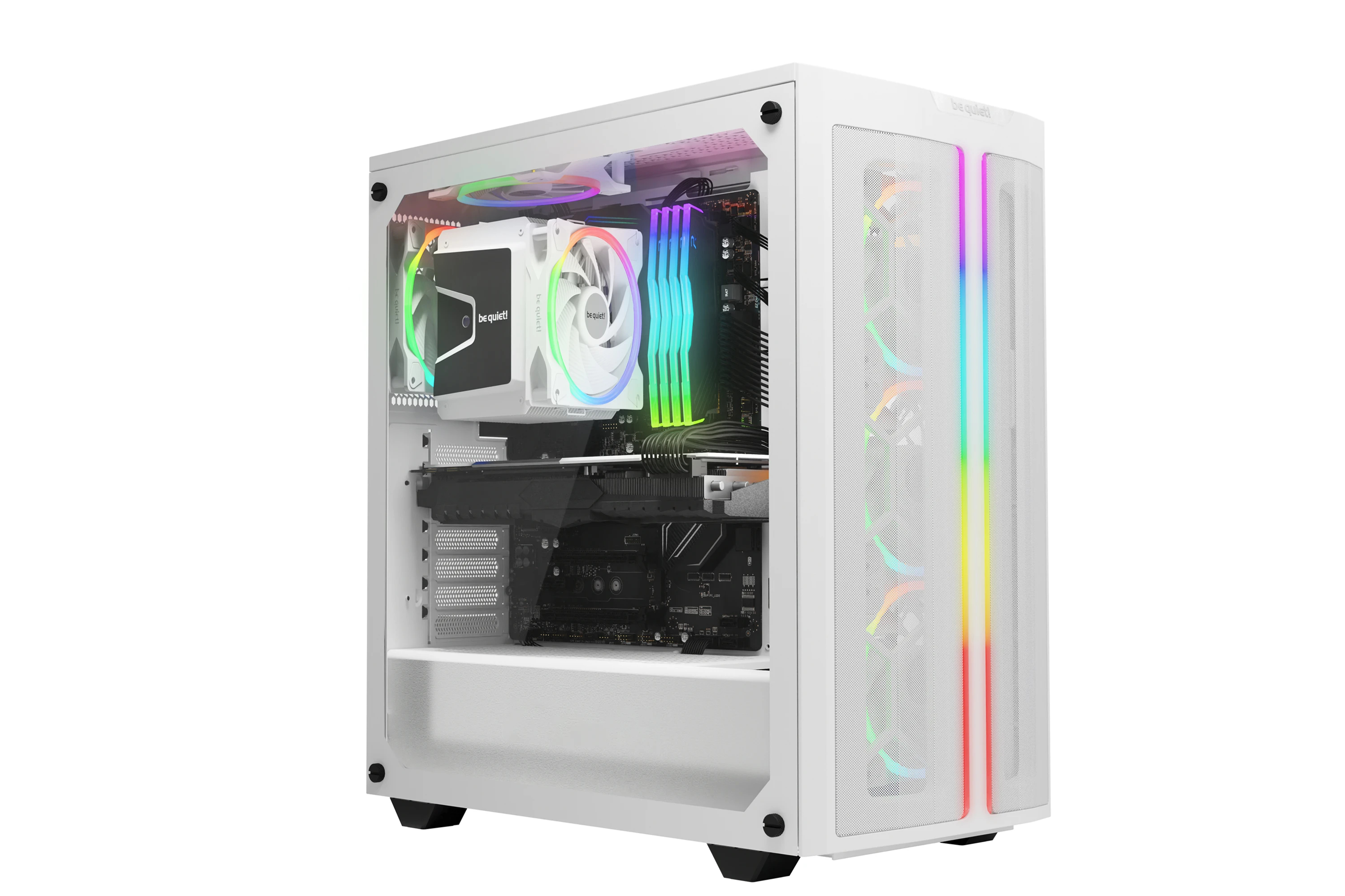 Ventilateurs be quiet! LIGHT WINGS White 140mm PWM High-Speed Triple-Pack Fan 3-in-1 - BL103