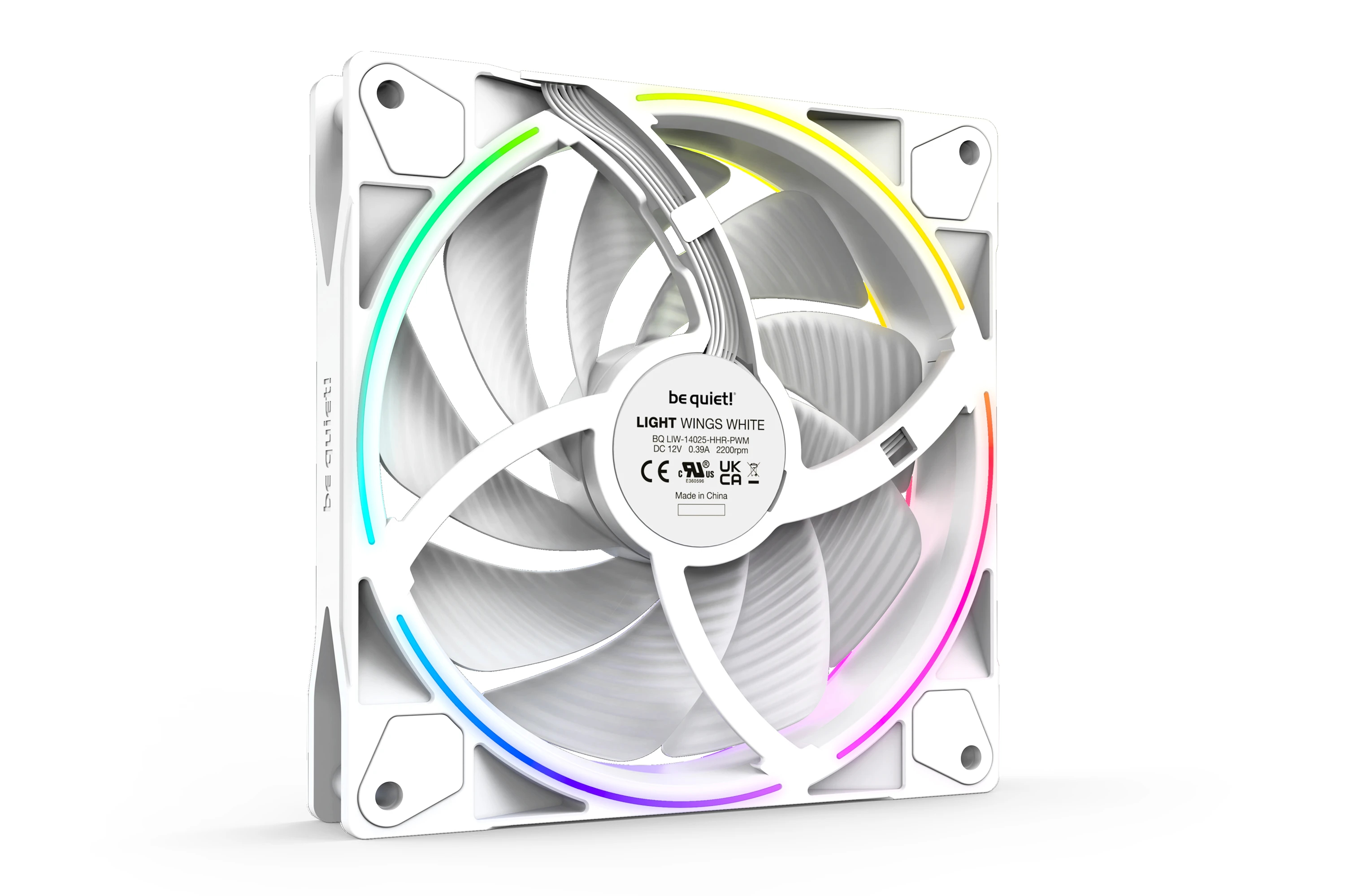 Ventilateurs be quiet! LIGHT WINGS White 140mm PWM High-Speed Triple-Pack Fan 3-in-1 - BL103