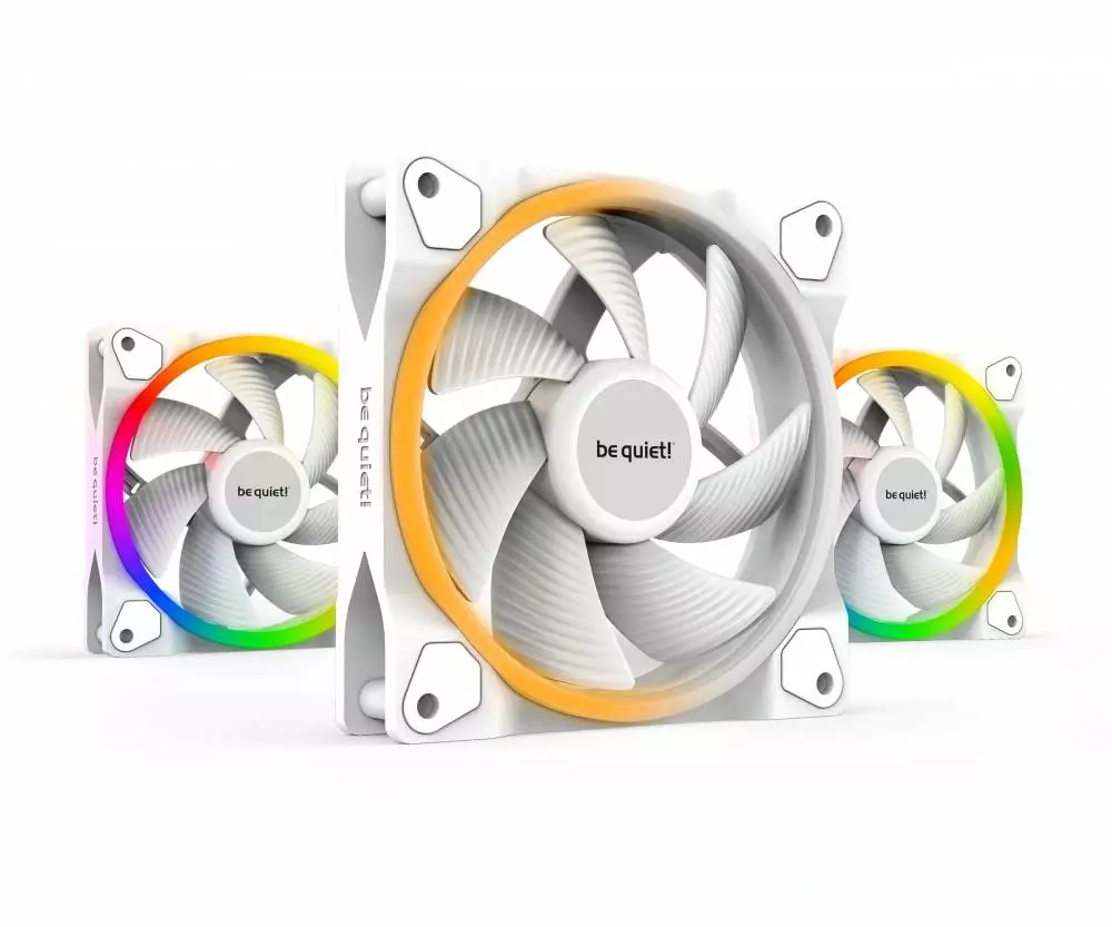 Вентилатори be quiet! LIGHT WINGS White 120mm PWM Triple-Pack Fan 3-in-1 - BL100