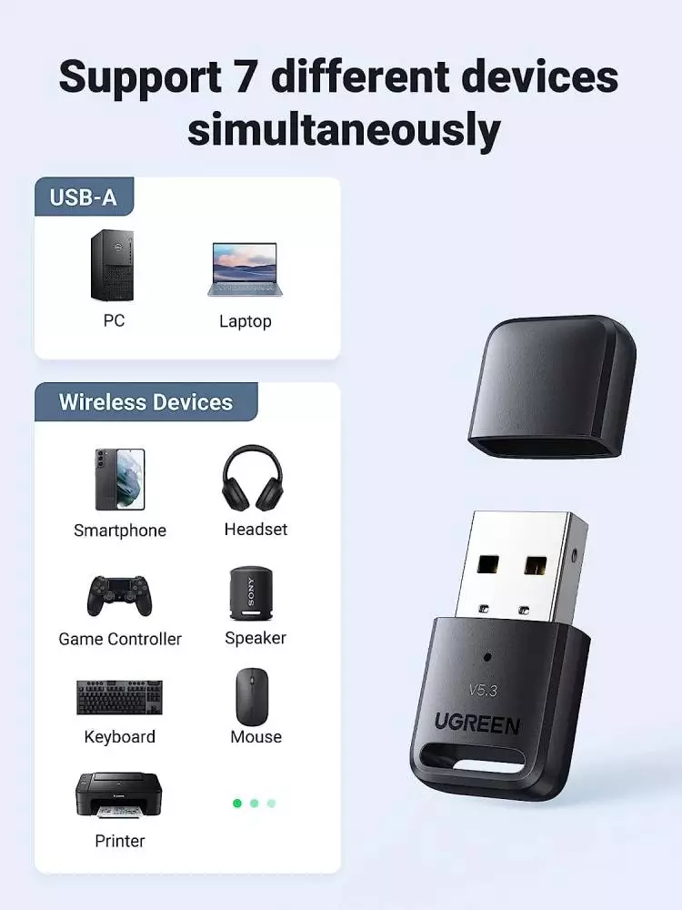 Блутут адаптер Ugreen Bluetooth 5.3 CM591 USB adapter - 90225