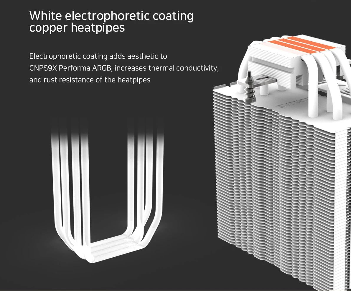Охладител за процесор Zalman CNPS9X PERFORMA ARGB WHITE ARGB CPU Cooler 