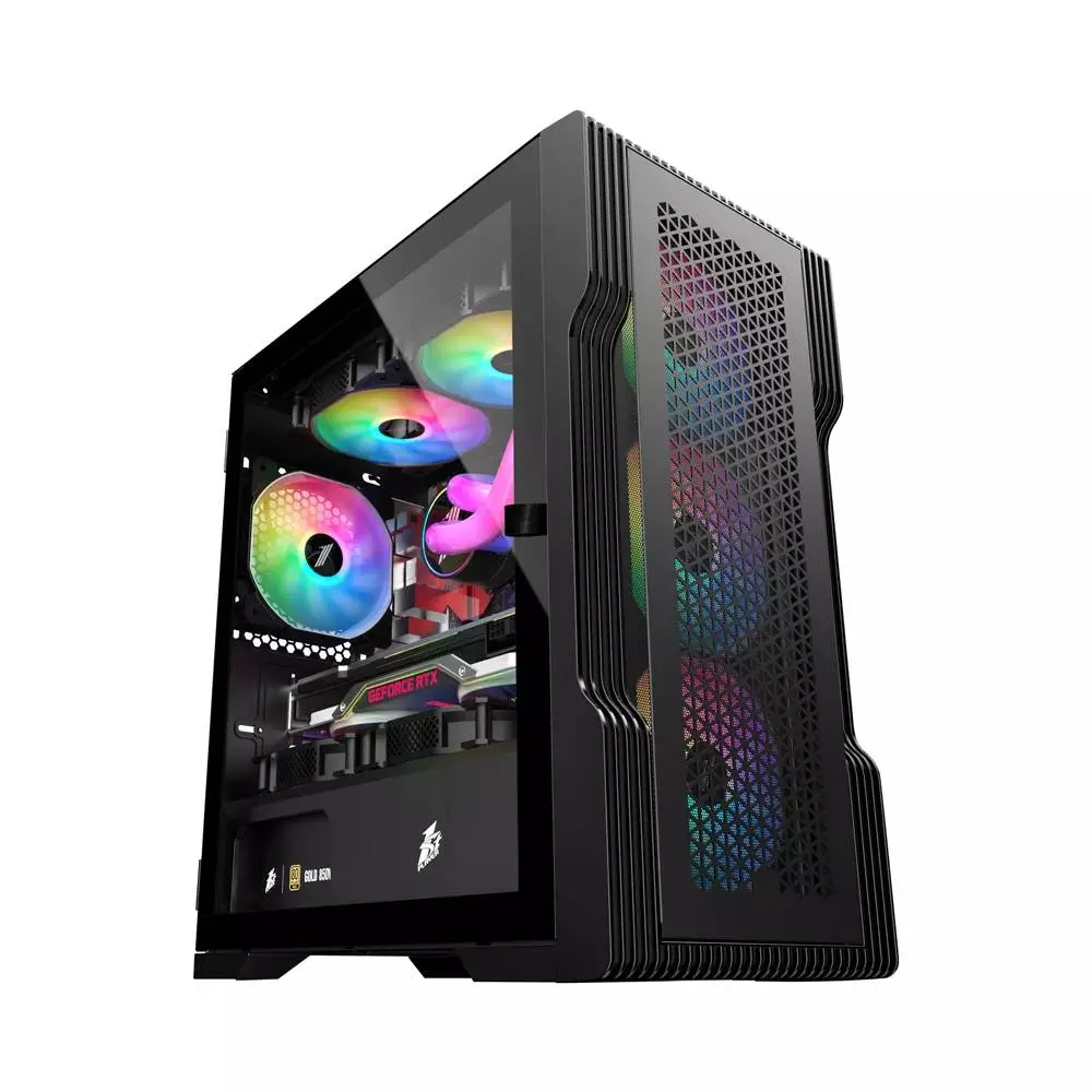 Carcasa 1stPlayer TRILOBITE T3 Mesh Black Case mATX